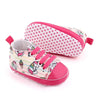 Baby Pink Cartoon Print with Laces Booties BTS9021C