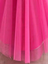 Girl's Asymmetric Shoulder Formal Dress, Bow Waist Princess Dress For Fashion Shows Birthdays Anniversaries FD6107G
