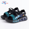 Children's Black Lightweight Breathable Sandals - Non-Slip PVC Sole with Hook & Loop Closure, Low-Top Open-Toe Casual Suitable for Spring Summer Sandals SDL7570B