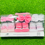 BF 6 Piece Baby Headband and Socks Gift Set SK3012B