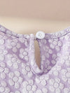 2pcs of Sweet Casual Sleeveless Ruffled Short Fashion Tops + Mesh Embroidery Wave Skirt Suits Summer Thin And Beautiful Girls Skirt Suits, for Outdoor FD6126F
