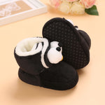 Balck Infant Fleece Warm Winter Shoes SH7129B