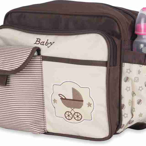 Brown Baby Diaper Bag Maternity Nappy Bag Waterproof Travel Stroller Bag BG5555A