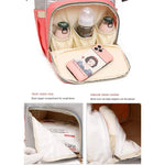 Red & Light Gray Diaper Backpack BG5515C