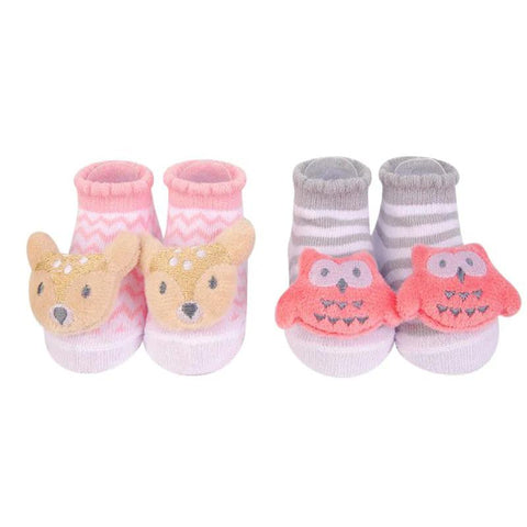 BF Gray & Pink Pack of 2 Socks SK3003F