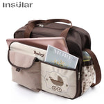 Brown Baby Diaper Bag Maternity Nappy Bag Waterproof Travel Stroller Bag BG5555A