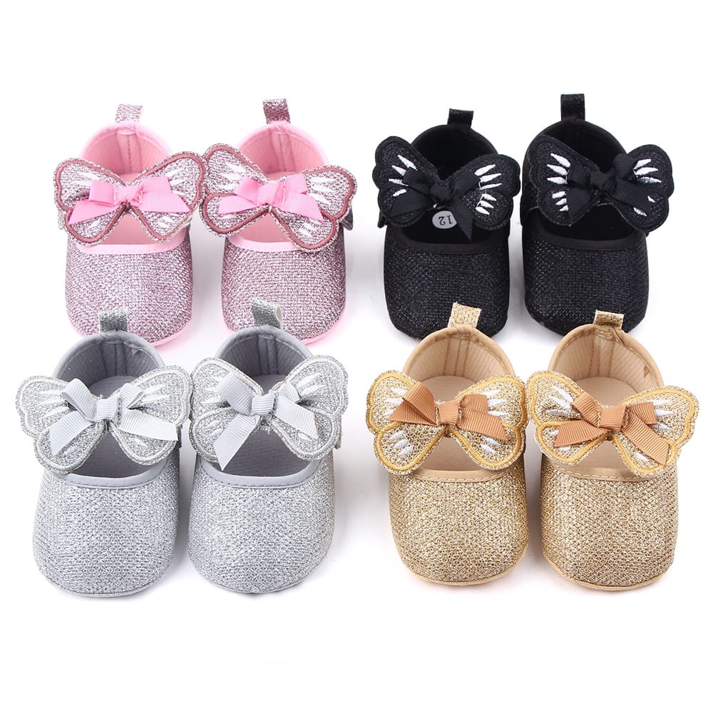 Pink Glitter Soft Sole Booties BTS9097B