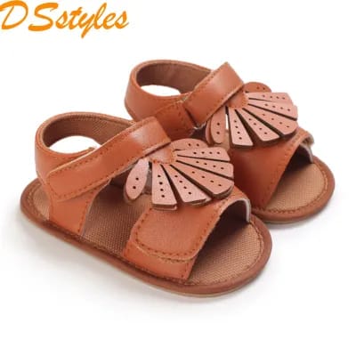 Girls Summe Soft Sole Brown Sandals SDL7531