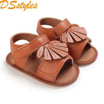 Girls Summe Soft Sole Brown Sandals SDL7531