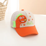 Orange Cute Cartoon Dinosaur Kids Baseball Cap CP5044C