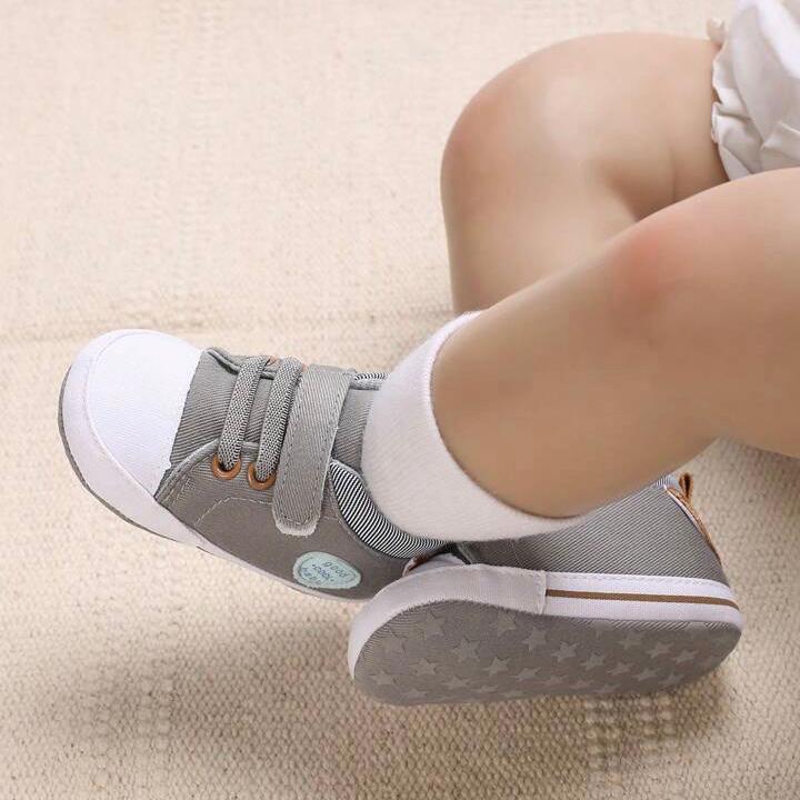 Gray & White High Ankle Booties BTS9043A