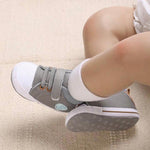 Gray & White High Ankle Booties BTS9043A