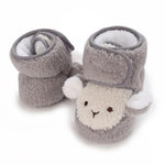 Gray Cute Panda Animal Style Baby Fleece Warm Shoes SH7130B