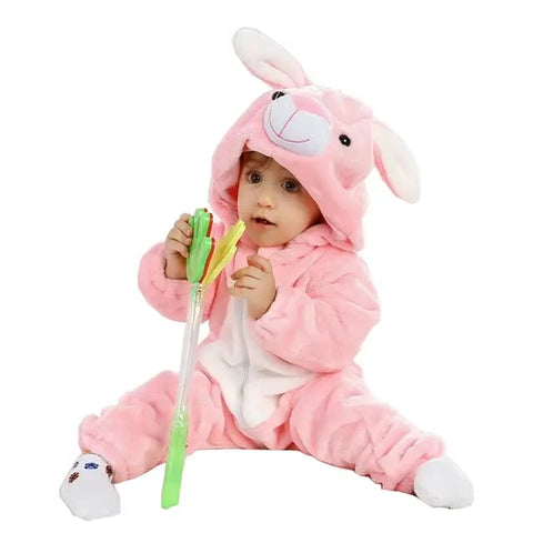 Baby Pink Winter Baby Rompers Animal Jumpsuit  Body Suit BS6030