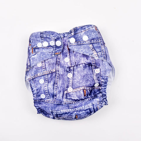 Blue Jeans Style Reusable Baby Infant Nappy Cloth Diaper BCP1017A