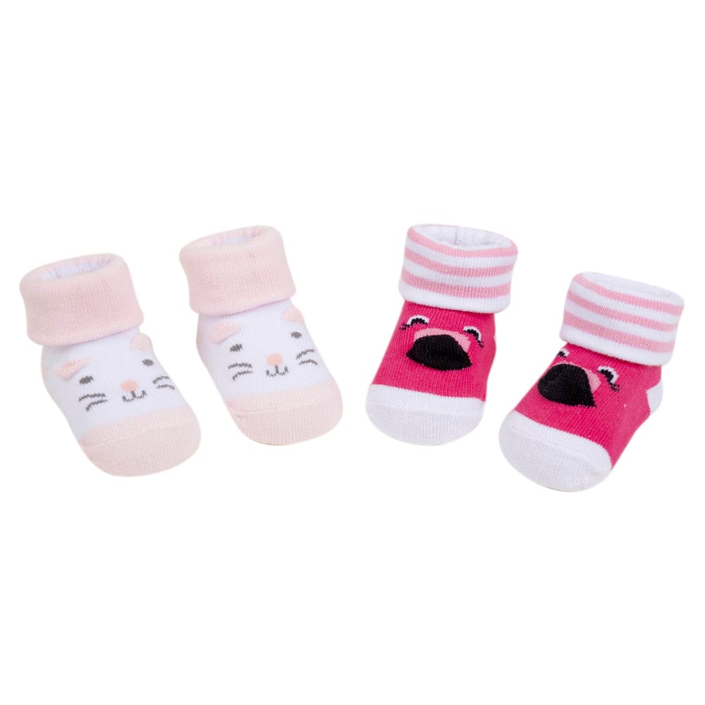 BF Pink & Shocking Pink Socks Pack of 2 SK3014E