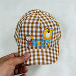 Children's Fashion Unisex Brown & White Cap CP5034D