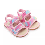 Pink & Yellow Camouflage Summer Cool Sandals SDL7534B