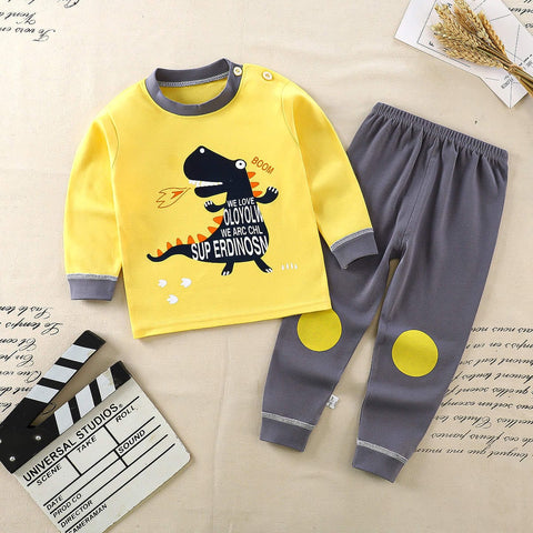 Yellow & Gray Boom Shirt & Trouser 2 Pc Set NS6050C