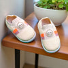 Beige Color Baby Soft Bottom Walking Sneakers Toddler Rubber Sole Cartoon Character First Walkers Infant Shoes SH7168E