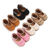Brown New Fashion Bow Princess Non-Slip Rubber Soft Sole Shoes SH7154B