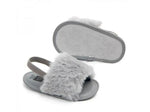 Gray Fur Slipper SLP8003D