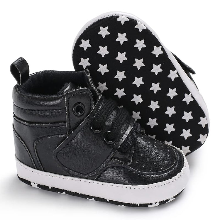 Black Baby Fashion High Booties BTS9108B