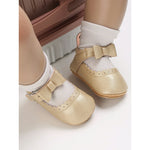 Baby Girls Golden Bow Buckle Comfortable Shoes SH7098B