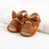 Brown Color Fashion Cute Leather Bow Princess Sandals SDL7515E