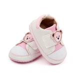 Pink Bear Face Soft Sole Booties BTS9018A