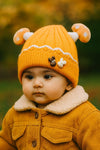 Orange Fashion Baby Knitted Warm Winter Wool Cap (6 Months -3 Years) CP5085B