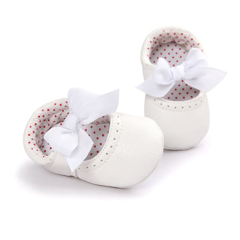 White Bow Booties BTS9070C