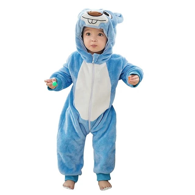 Sky Blue Winter Baby Rompers Animal Jumpsuit  Body Suit BS6026