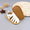White Hollow Sandals with Star Hook-and-loop Fastener Sandals SDL7542B