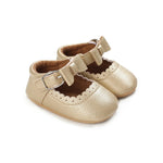 Baby Girls Golden Bow Buckle Comfortable Shoes SH7098B