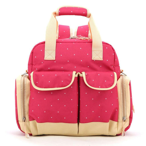 5 pcs Pink Multifunctional Large Capacity Backpack Pattern Printing Mummy Bag BG5524B