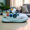 TYY White with Black Laces High Ankle Shoes SH7033A