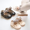 Cute Floral Mary Jane Toddler Shoes with Bow, All-Season Slip-On Casual Walking Flat Sole Shoes SH7165A