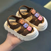 New Youngsters Girls' Brown Color Cartoon Character Sandals - Soft PVC Lightweight| Playful Youngsters' Sandals SDL7553B