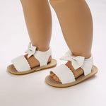 White Color Fashion Cute Leather Bow Princess Sandals SDL7515D