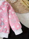 Pink Love Star Plush Cute Girls' Baby Long Sleeve Long Pants Spring and Autumn Outerwear Two-piece Set FD6405I