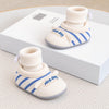 JF Primum Cream & Sky Blue Baby Winter Booties with Socks BTS9127A