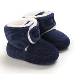 Navy Blue Baby Comfortable Corduroy Warm Shoes SH7131B