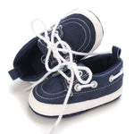 Navy Blue Baby Casual Lace Up Booties BTS9109C