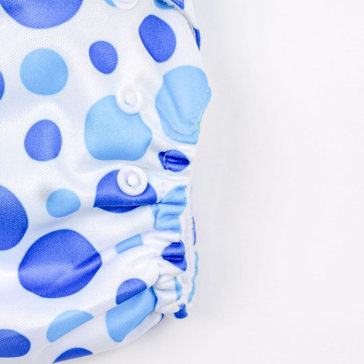 White & Blue Circles Reusable Baby Infant Nappy Cloth Diaper BCP1017G