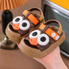 Children Brown Lightweight Breathable Sandals - Non-Slip PVC Sole with Hook & Loop Closure, Low-Top Open-Toe Casual Suitable for Spring Summer Sandals SDL7573A