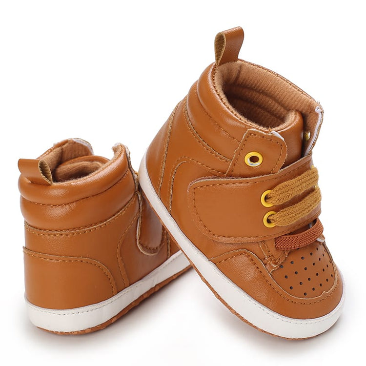 Brown Baby Fashion High Booties BTS9108C