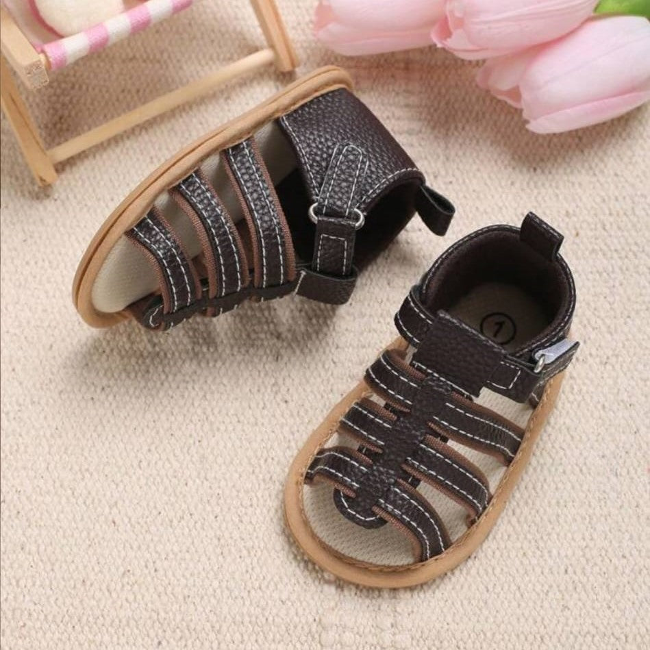 Dark Brown Summer Sandals SDL7519A