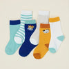 6 Pairs of Colorful Breathable and Comfortable Short Round Neck Socks for Boys and Girls Socks, Suitable for Four Seasons (0-6 Months) SK3024B