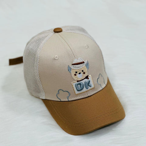 Cream & Blue Children Baseball Cap CP5057B